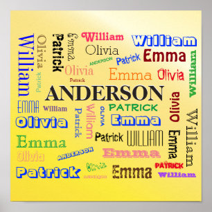 Póster Fab Family Guay Word Cloud