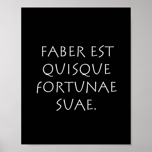 Póster Faber est quisque fortunae suae (Frente)