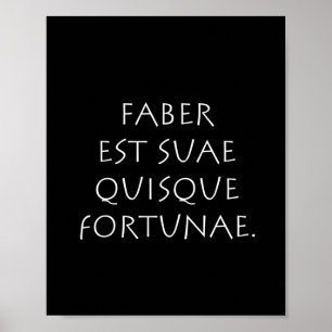 Póster Faber est suae quisque forae