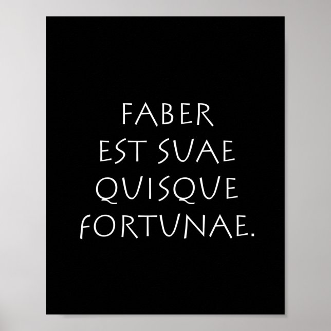 Póster Faber est suae quisque forae (Frente)