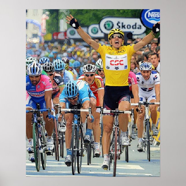 Póster Fabian Cancellara Héroe Temprano Etapa 3 Tour de F (Frente)