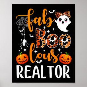Póster Fabólico Realtor Halloween Real Estate Ag