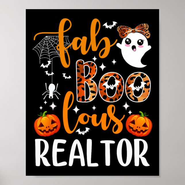Póster Fabólico Realtor Halloween Real Estate Ag (Frente)