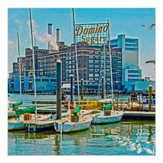 Póster Fábrica de Azúcares Domino, Baltimore, Maryland, P