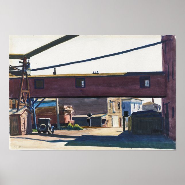 Póster Fábrica de cajas, Gloucester | Edward Hopper | (Frente)