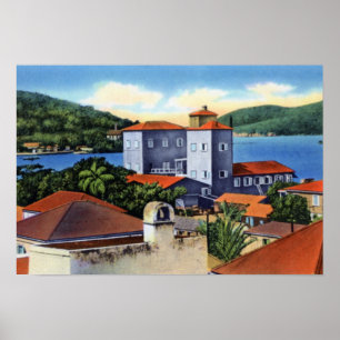 Póster Fábrica de Rum de las Islas Vírgenes de Charlotte