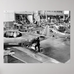 Póster Fábrica del aeroplano: 1940