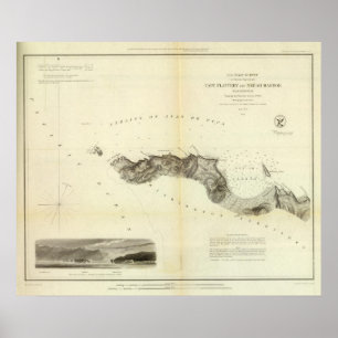 Póster Fábrica del Cabo, puerto de Neeah, lavado