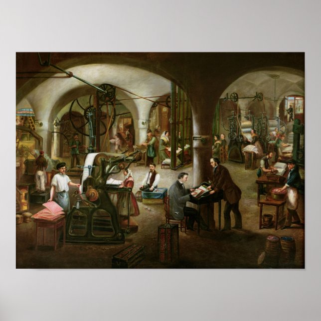 Póster Fábrica en la Rue d'Aubagne, 1861 (Frente)