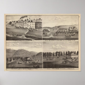 Póster Fábrica, tiendas y residencias, Minnesota