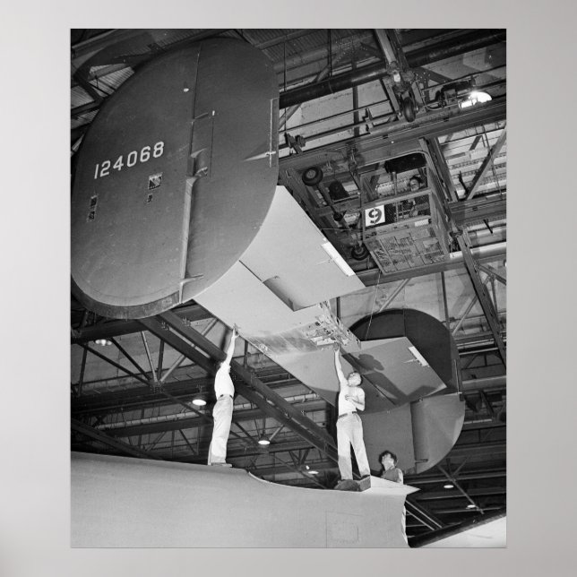 Póster Fabricación de aviones WWII, 1943 (Frente)