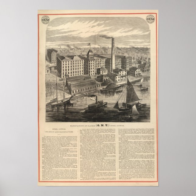 Póster Fabricante de algodón Spool de Clark (Frente)