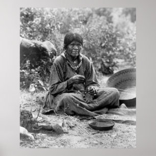 Póster Fabricante de cesta del Paiute: 1902