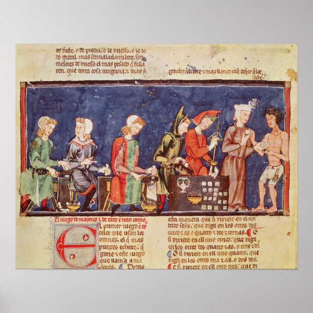 Póster Fabricantes de dados, del 'Libro de los Juegos' (Frente)