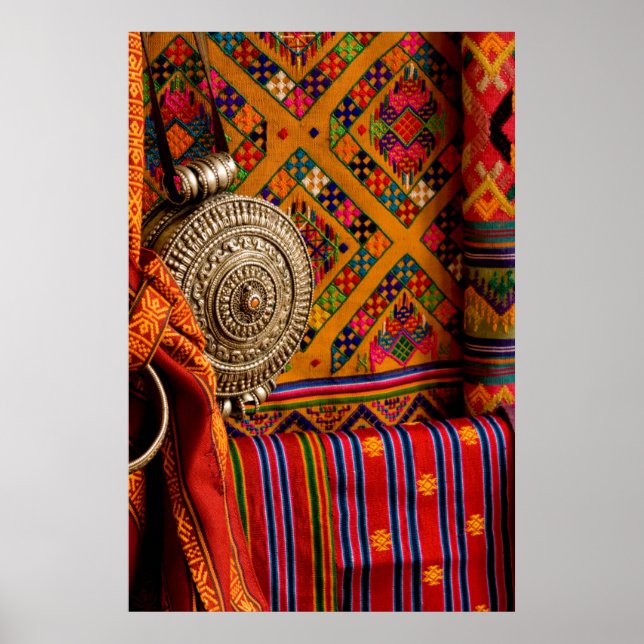 Póster Fabrics, Bhutan (Frente)