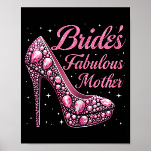Póster Fabulosa novia de madre feliz día del Boda casado