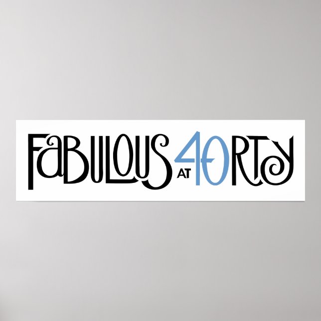 Póster Fabuloso 40 Poster largo azul negro (Frente)