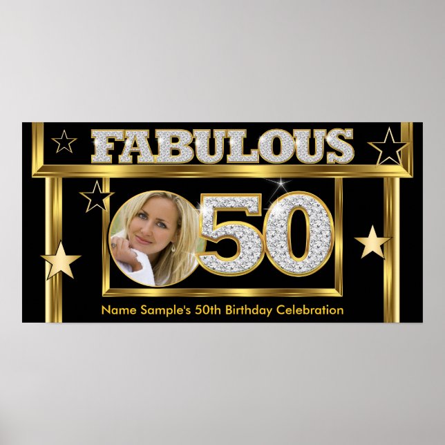 Póster Fabuloso 50 retro glamour Hollywood Gold Photo (Frente)