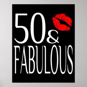Póster Fabuloso Cincuenta Grandes 50 Cumpleaños 50