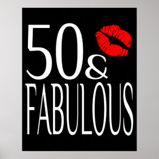 Póster Fabuloso Cincuenta Grandes 50 Cumpleaños 50