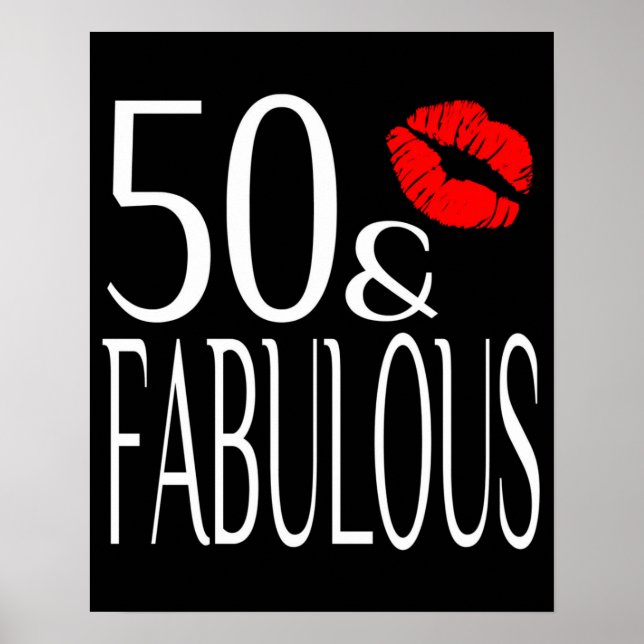 Póster Fabuloso Cincuenta Grandes 50 Cumpleaños 50 (Frente)