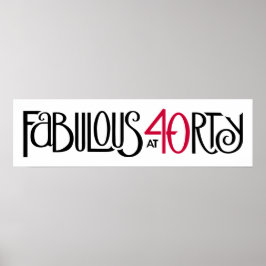 Póster Fabuloso con 40 rojos