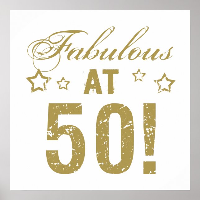 Póster Fabuloso cumpleaños número 50 (Frente)