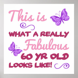 Póster Fabuloso cumpleaños número 60