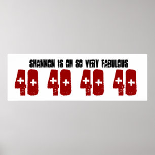 Póster Fabuloso nombre personalizado de banner de fiesta