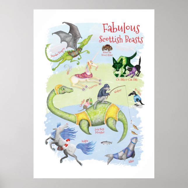 Póster Fabuloso poster de habitación para niños de Bestia (Frente)