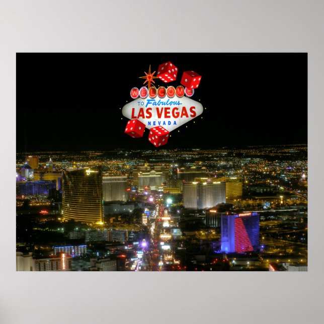 Póster Fabuloso Poster del Strip de Las Vegas (Frente)