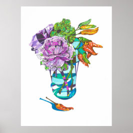 Póster Fabuloso Ramo Vegetal de Otoño