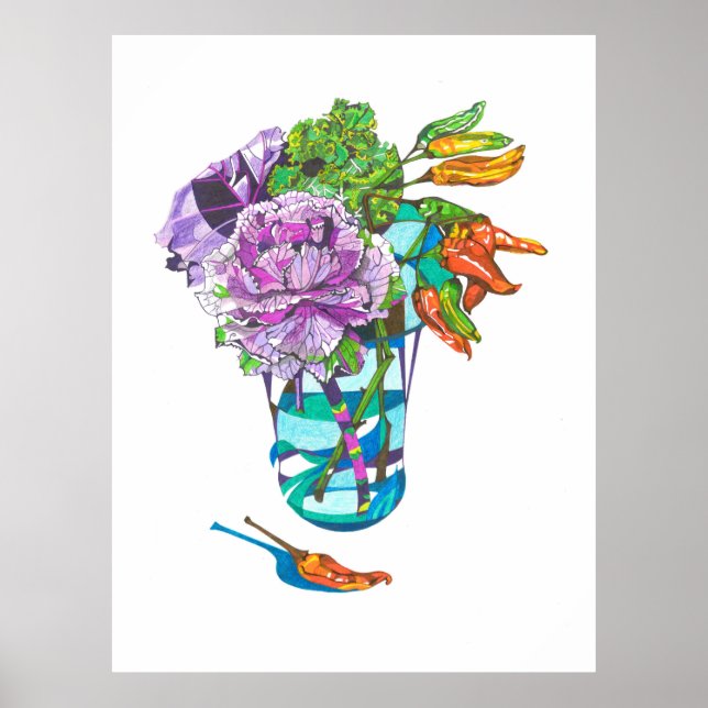 Póster Fabuloso Ramo Vegetal de Otoño (Frente)