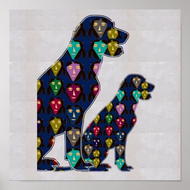 Póster FACE painted LABRADOR dog pet  NavinJOSHI NVN109 (Frente)