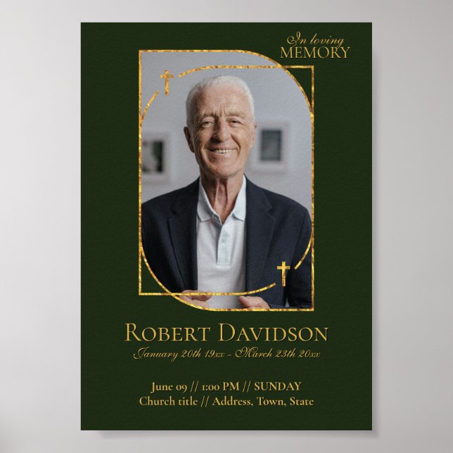 Póster Facebook Funeral Invitación Post Proep Green (Frente)