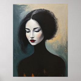 Póster Faceless Beauty Portrait Painting