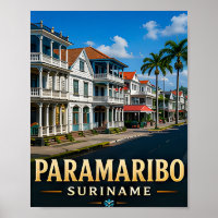 Fachada Colonial de Paramaribo y Patrimonio Tropic
