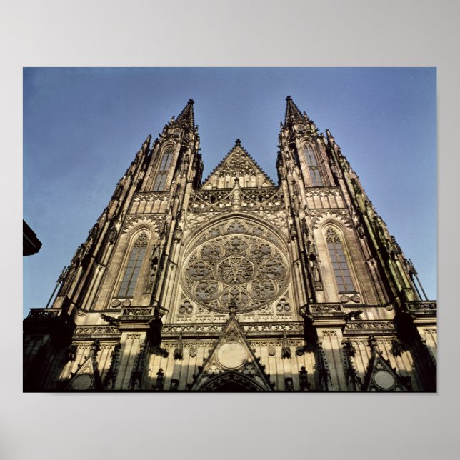 Póster Fachada de la Catedral de San Vitus (Frente)