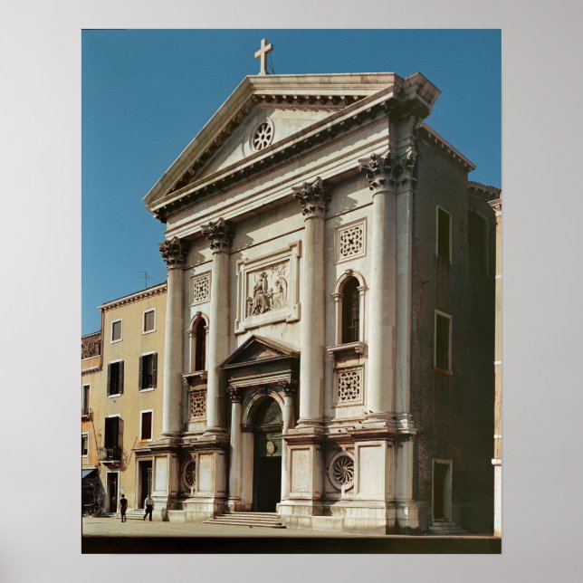 Póster Fachada de la iglesia de Santa María de la della (Frente)