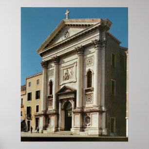 Póster Fachada de la iglesia del della de Santa María