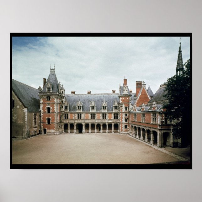 Póster Fachada del ala Louis XII, 1498-1503 (Frente)