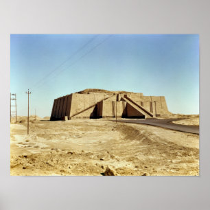 Póster Fachada del noreste del ziggurat, c.2100 A.C.
