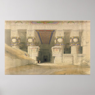 Póster Fachada del Templo de Hathor