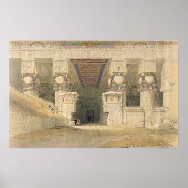 Póster Fachada del Templo de Hathor (Frente)