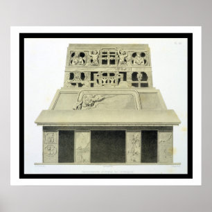 Póster Fachada del templo del Sun, Palenque, placa 2