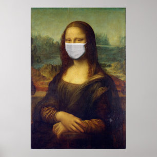 Póster Fachemasca de la Mona Lisa de la Pandemia del Coro