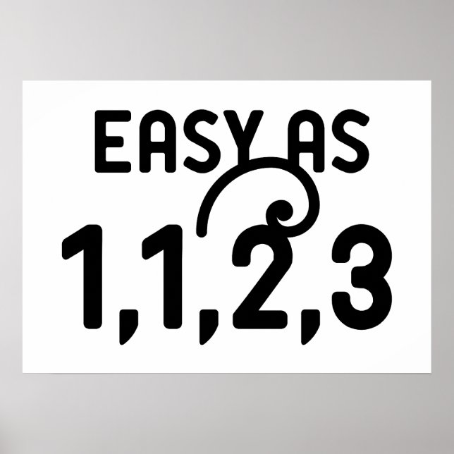 Póster Fácil como 1,1,2,3 (Frente)