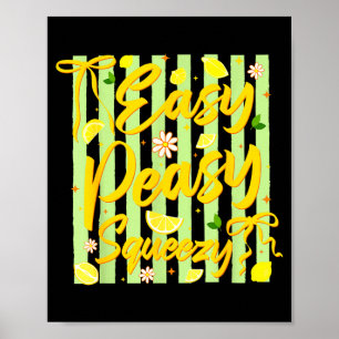 Póster Fácil peasy limón exprimible divertidas vibracione