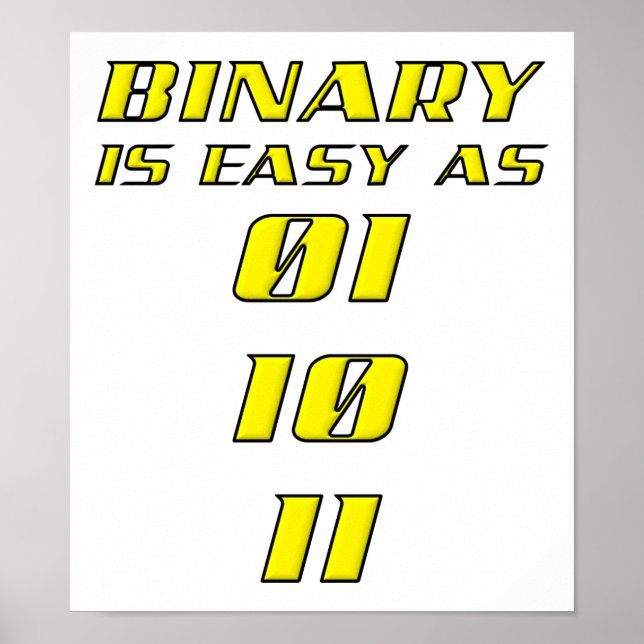 Póster Fácil Poster Binary Funny (Frente)