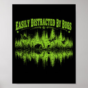 Póster Fácilmente distraído por camiseta vintage de insec